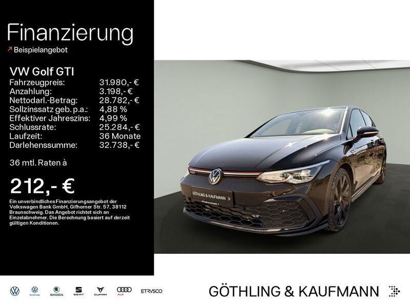 Grenadillschwarz metallic Gebraucht 2024 VW Golf VIII GTI Limousine | 32.290 € (Guter Preis) - Bild 1/4