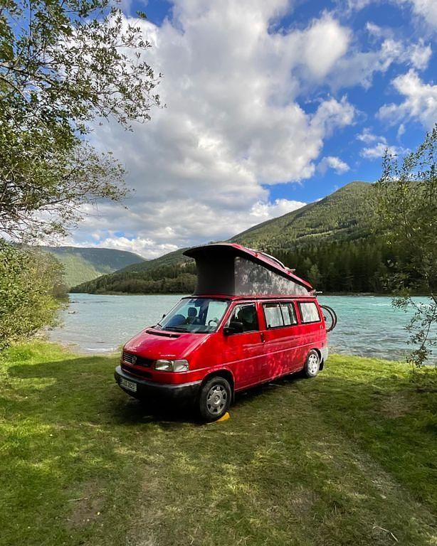 Rot Gebraucht 2000 VW T4 California Van | 22.999 € - Bild 1/4