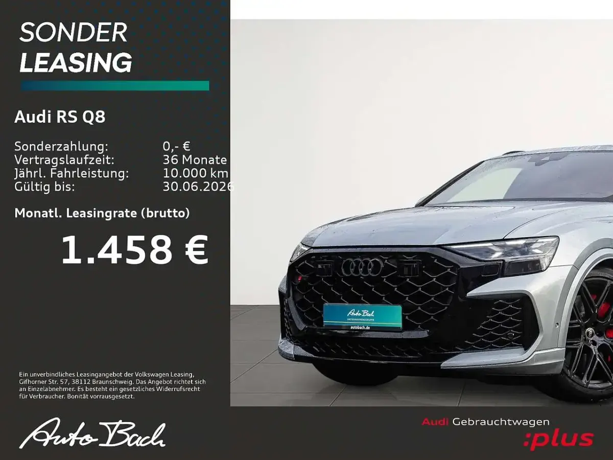 Second-hand Audi RS Q8 Performance 640 CP (470 kW) 2026 Argintiu SUV