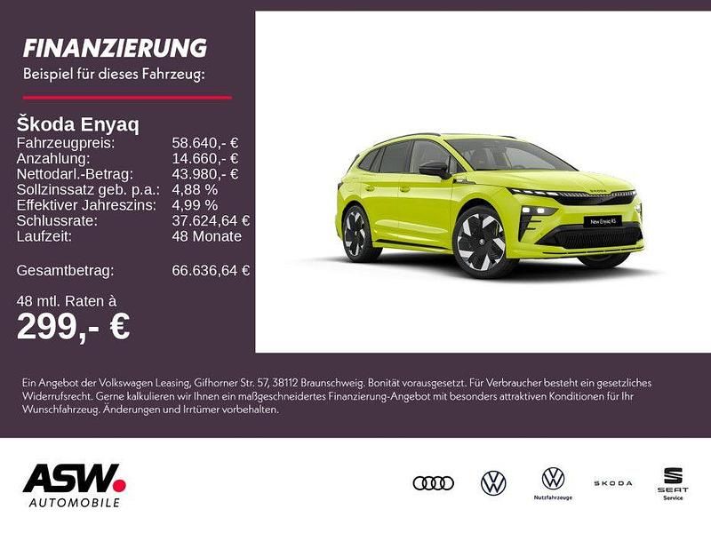 Mambagrün Neu 2025 Skoda Enyaq iV RS SUV | 58.640 € (Fairer Preis) - Bild 1/4