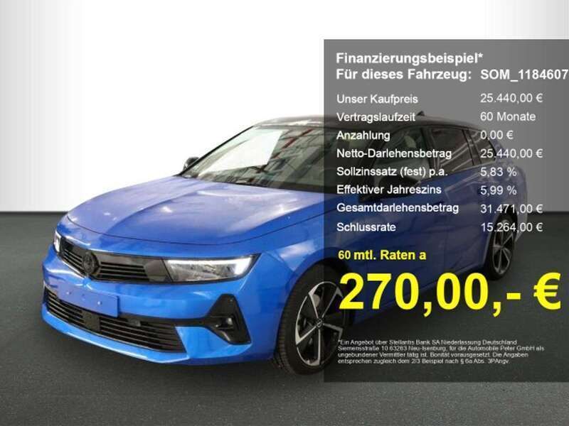 Blau/typ aussenverkleidung dr Gebraucht 2024 Opel Astra GS Line Kombi | 25.440 € (Fairer Preis) - Bild 1/4