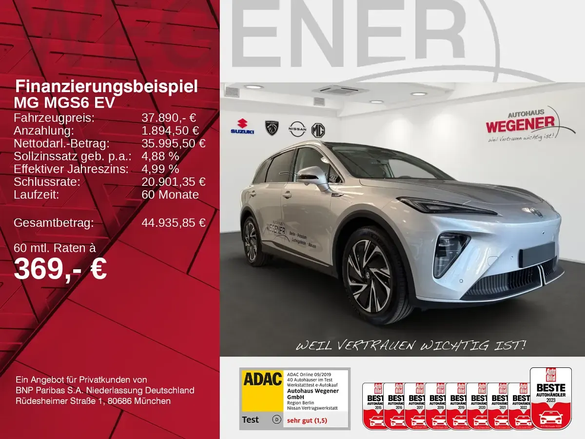 Gebraucht MG MGS6 EV Luxury 266 kW (362 PS) 2026 Medal silver SUV
