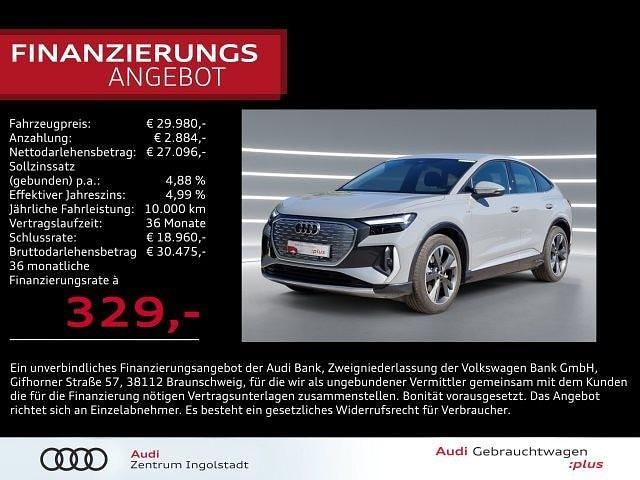 Kieselgrau Gebraucht 2022 Audi Q4 Sportback e-tron S-Line SUV | 29.980 € (Fairer Preis) - Bild 1/3