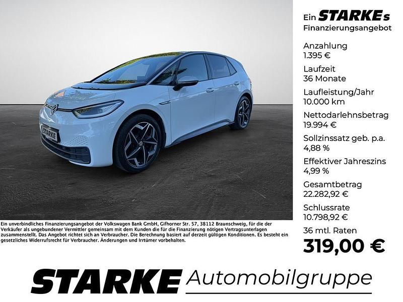 Weiß Gebraucht 2020 VW ID.3 Pro Performance Kleinwagen | 21.389 € (Etwas zu teuer) - Bild 1/4