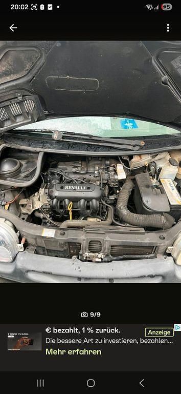 Schwarz Gebraucht 2000 Renault Twingo Kleinwagen | 850 € (Fairer Preis) - Bild 1/4