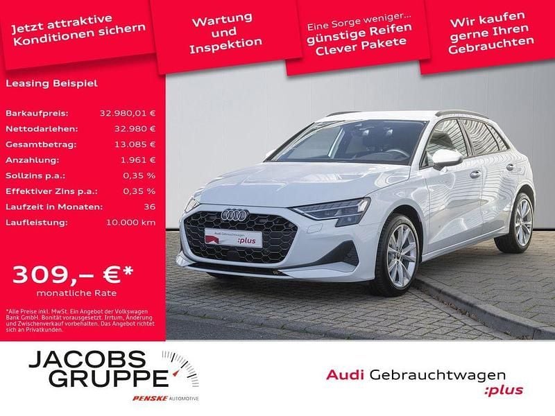 Weiß Gebraucht 2025 Audi A3 Ambiente Limousine | 32.980 € (Guter Preis) - Bild 1/4