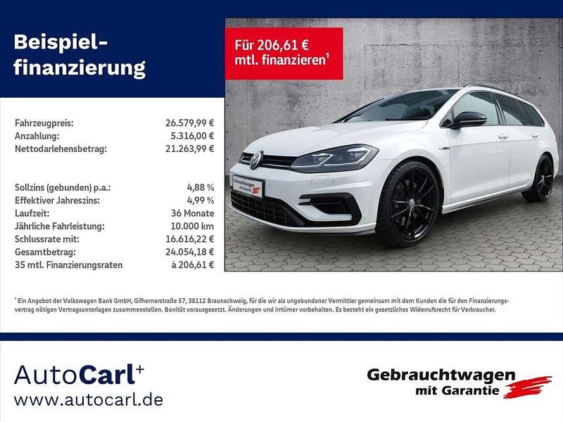 Oryxweiß perlmutteffekt Gebraucht 2020 VW Golf VII R Kombi | 26.580 € (Fairer Preis) - Bild 1/4