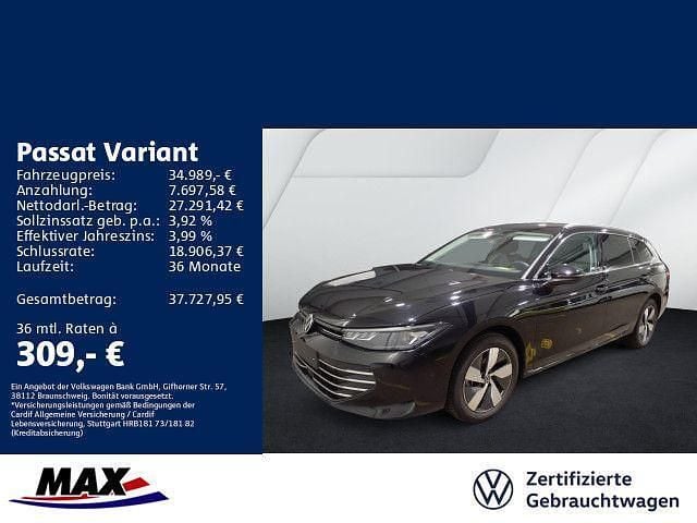 Grenadillschwarz metallic Gebraucht 2025 VW Passat Business Kombi | 34.989 € - Bild 1/3