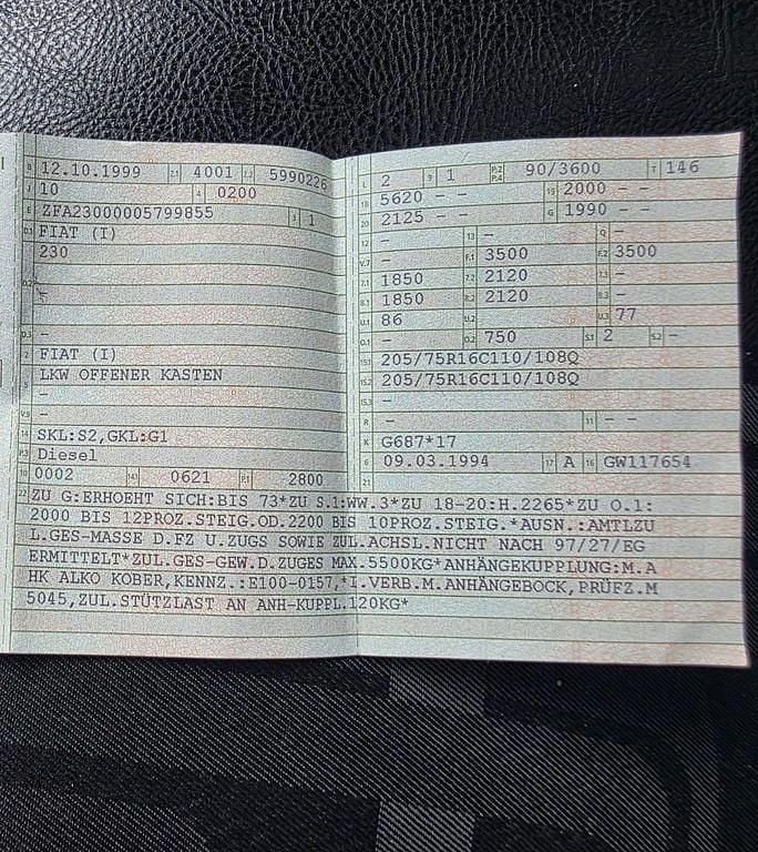 Gebraucht Fiat Ducato 122 PS (89 kW) 1999 Weiß Van