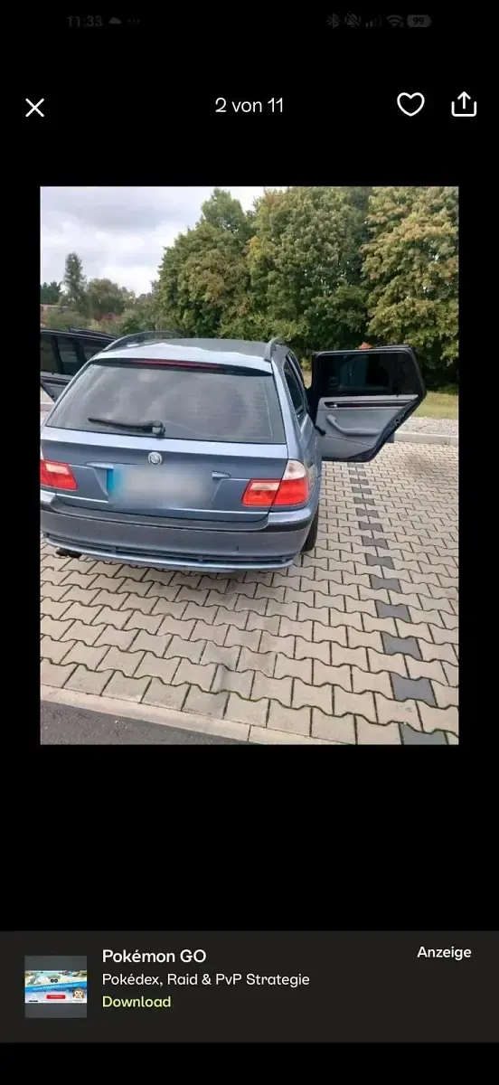 Gebraucht BMW 320 170 PS (125 kW) 2001 Blau Kombi