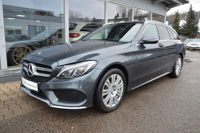 Tenoritgrau metalliclack Gebraucht 2015 Mercedes C250 AMG Kombi | 16.990 € (Fairer Preis) - Bild 1/4
