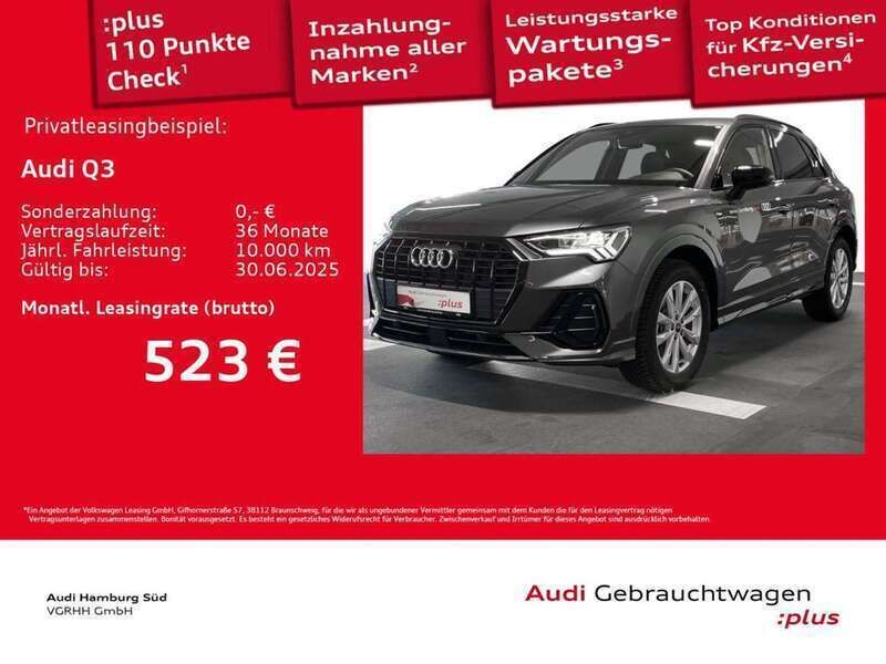 6y daytonagrau perleffekt Gebraucht 2025 Audi Q3 SUV | 41.221 € (Fairer Preis) - Bild 1/3