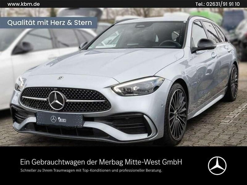 lack hightechsilber Gebraucht 2024 Mercedes C200 AMG Kombi | 51.480 € - Bild 1/4