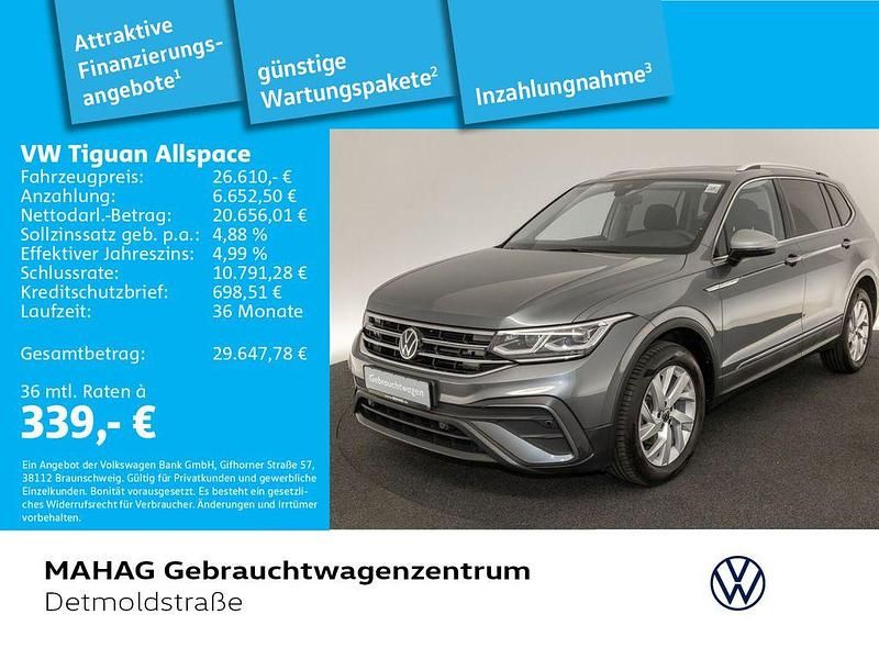 Grau Gebraucht 2023 VW Tiguan Allspace Life SUV | 26.610 € (Superpreis) - Bild 1/2