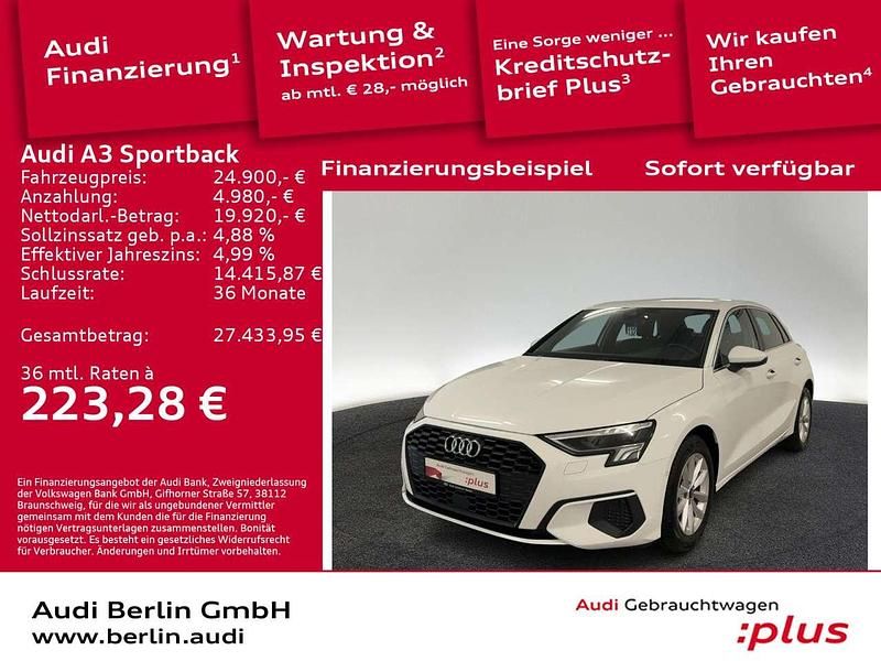 Ibisweiß Gebraucht 2022 Audi A3 Ambiente Limousine | 24.900 € (Etwas zu teuer) - Bild 1/3