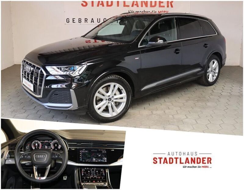 Schwarz Gebraucht 2023 Audi Q7 S-Line SUV | 61.990 € (Superpreis) - Bild 1/4