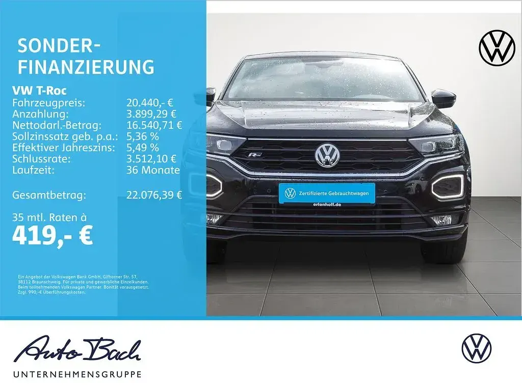 Gebraucht VW T-Roc Active 150 PS (110 kW) 2020 Deep black perleffekt SUV
