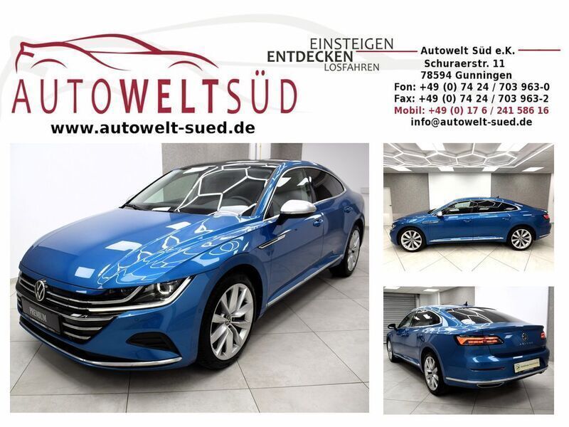 Eisvogelblau Gebraucht 2021 VW Arteon Elegance Coupé | 27.900 € (Guter Preis) - Bild 1/4