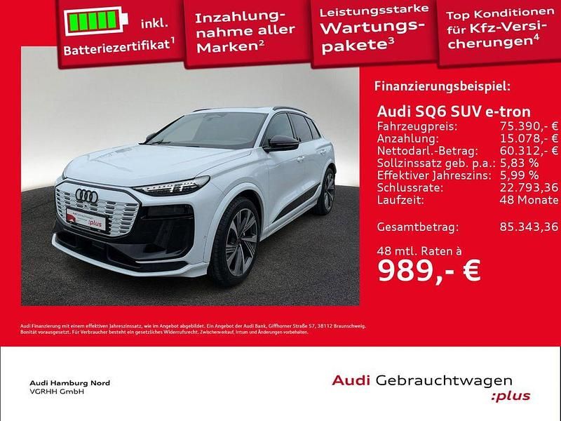 Gebraucht Audi SQ6 e-tron Ambiente 359 kW (489 PS) 2024 Gletscherweiß metallic SUV