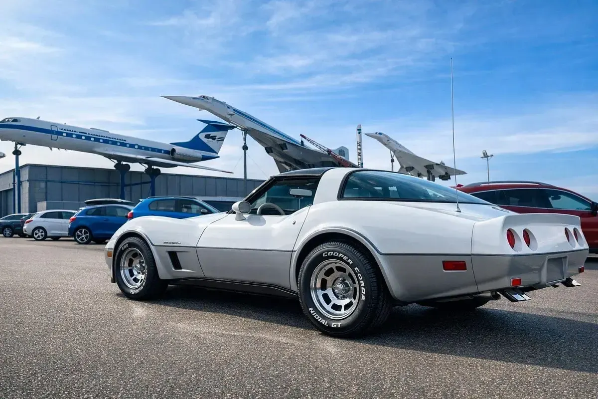 Second-hand Corvette C3 200 CP (147 kW) 1982 Argintiu Cabrio