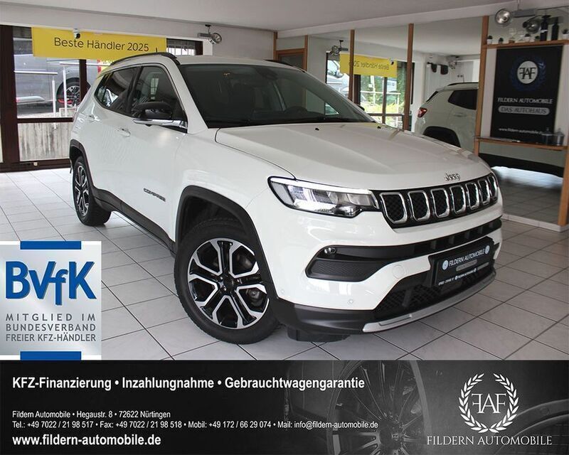 Weiß Gebraucht 2022 Jeep Compass Limited SUV | 23.799 € (Guter Preis) - Bild 1/4