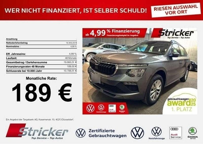 Graphitegrau metallic (metallic) Gebraucht 2024 Skoda Kamiq Selection SUV | 16.939 € (Superpreis) - Bild 1/3