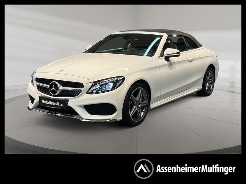 Weiß Gebraucht 2017 Mercedes C180 AMG Cabrio | 23.681 € (Fairer Preis) - Bild 1/4