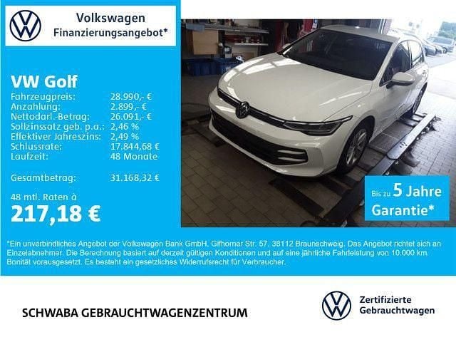 Pure white Gebraucht 2025 VW Golf VIII Life Limousine | 28.990 € (Fairer Preis) - Bild 1/4