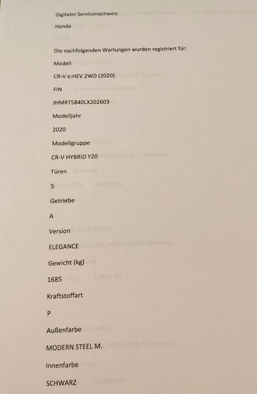 Gebraucht Honda CR-V Elegance 184 PS (135 kW) 2020 Grau SUV