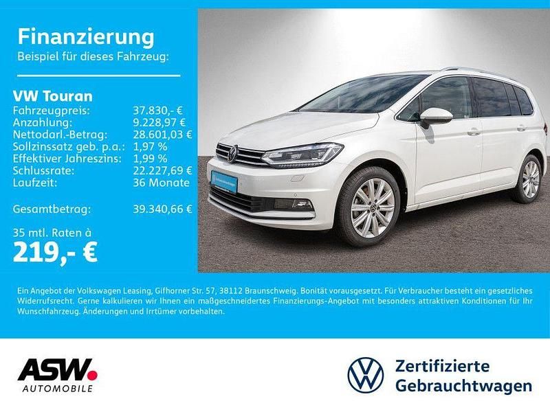 Oryxweiß perlmutteffekt Gebraucht 2024 VW Touran Highline Van / Kleinbus | 36.460 € (Fairer Preis) - Bild 1/4