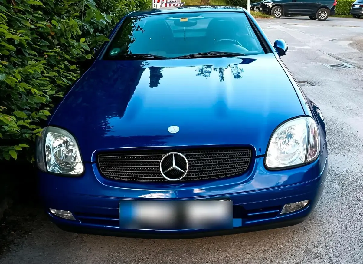 Gebraucht Mercedes SLK230 193 PS (141 kW) 1998 Blau Cabrio