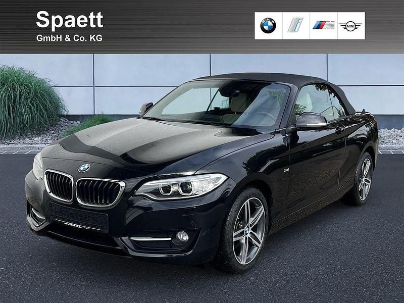 Schwarz Gebraucht 2015 BMW 220 Sport Line Cabrio | 16.500 € (Fairer Preis) - Bild 1/4
