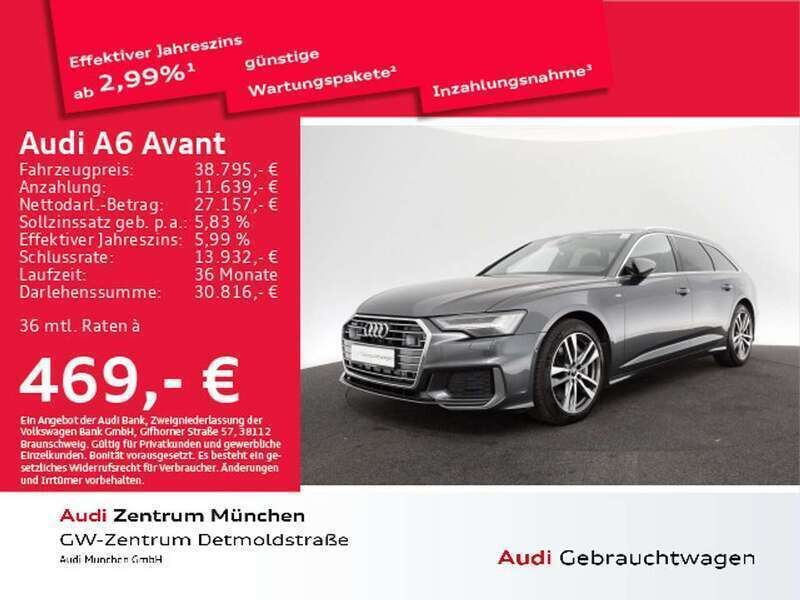 Daytonagrau perleffekt Gebraucht 2022 Audi A6 S-Line Kombi | 41.432 € (Fairer Preis) - Bild 1/2