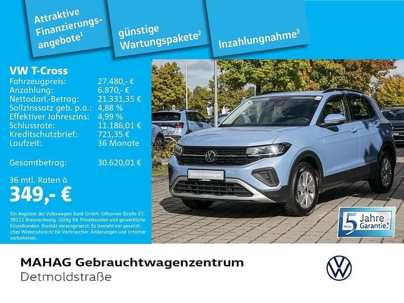 Blau Gebraucht 2024 VW T-Cross Goal SUV | 27.480 € (Guter Preis) - Bild 1/1