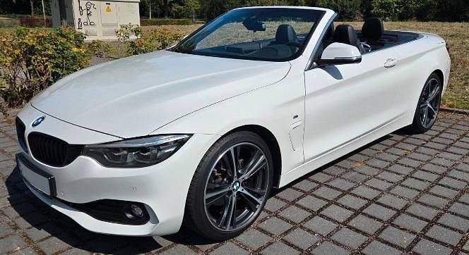 Weiß Gebraucht 2018 BMW 420 Sport Line Cabrio | 20.200 € (Guter Preis) - Bild 1/4