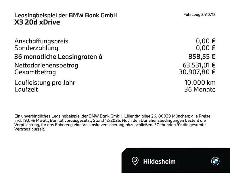 Brooklyn grau (grau) Neu 2025 BMW X3 Comfort Edition SUV | 57.990 € (Superpreis) - Bild 1/2