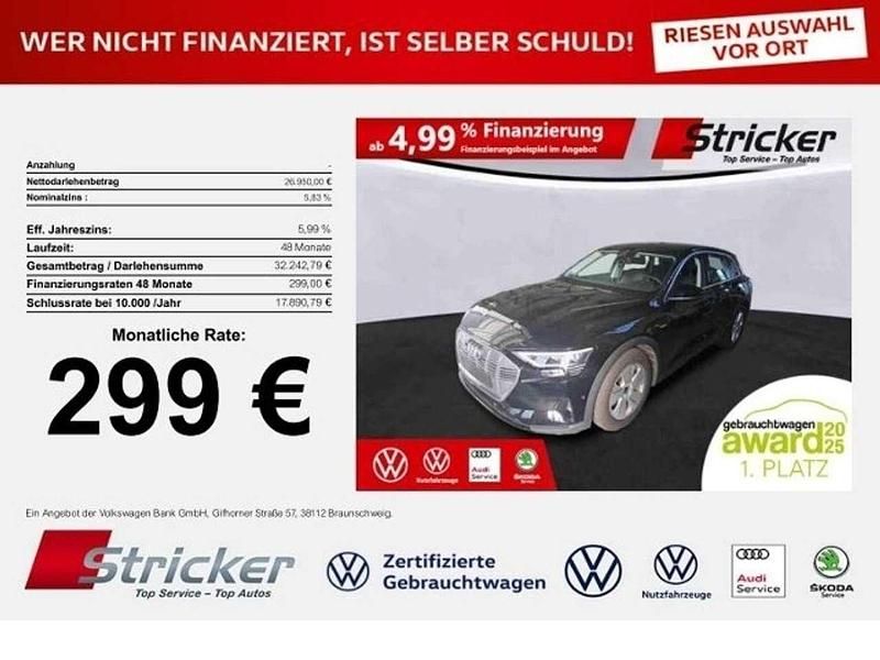 Brillantschwarz Gebraucht 2022 Audi e-tron Basis SUV | 26.949 € (Guter Preis) - Bild 1/3