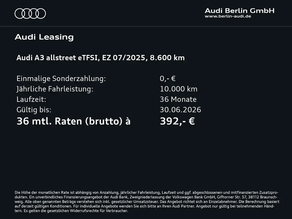 Używany Audi A3 e-tron Ambiente 204 KM (150 kW) 2025 Szary Hatchback