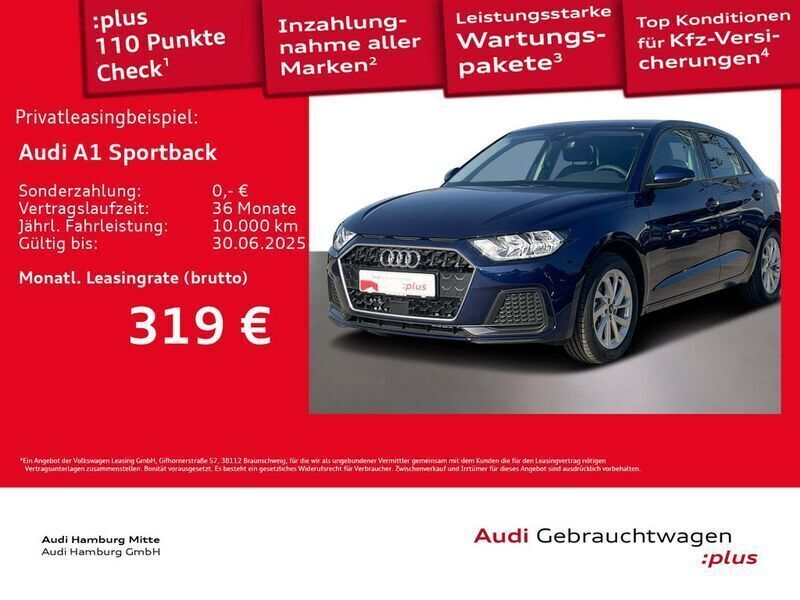 Navarrablau metallic Gebraucht 2024 Audi A1 Sportback Advanced Plus Kleinwagen | 23.455 € (Fairer Preis) - Bild 1/3