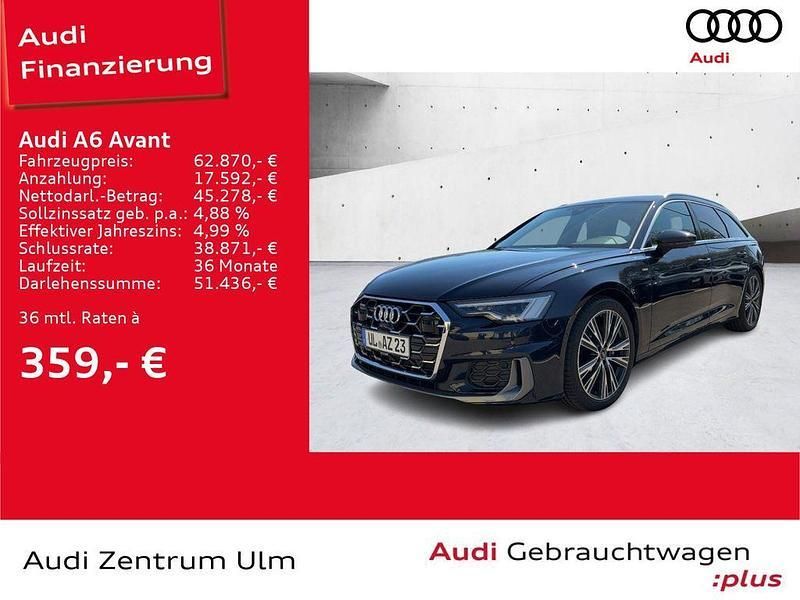 Firmamentblau metallic Gebraucht 2024 Audi A6 S-Line Kombi | 62.870 € - Bild 1/2