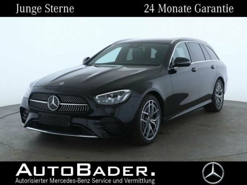 197 lack obsidianschwarz (metallic) Gebraucht 2023 Mercedes E220 AMG Kombi | 44.994 € (Teuer) - Bild 1/4