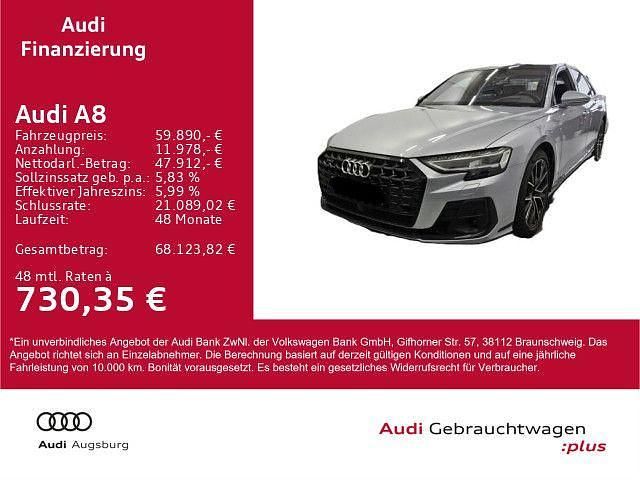 Florettsilber metallic Gebraucht 2022 Audi A8 S-Line Limousine | 59.890 € (Superpreis) - Bild 1/4