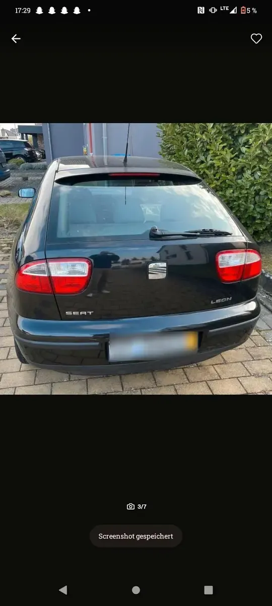 Usata Seat Leon 105 CV (77 kW) 2002 Nero Utilitaria