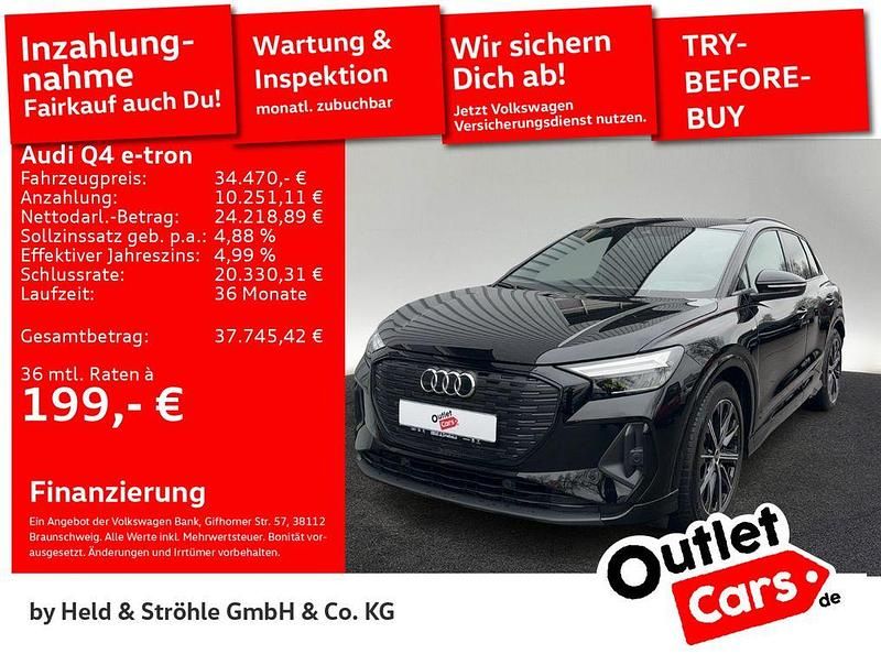 Gebraucht Audi Q4 e-tron S-Line 150 kW (204 PS) 2023 Mythosschwarz metallic SUV