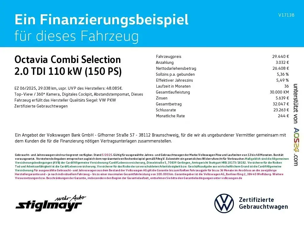 Gebraucht Skoda Octavia Tour 150 PS (110 kW) 2025 Black magic perleffekt Kombi