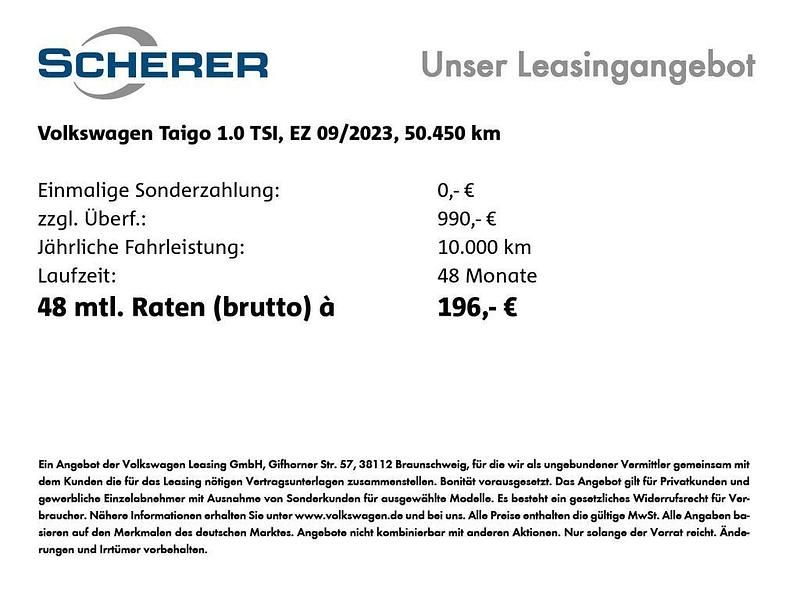 Gebraucht VW Taigo Life 95 PS (69 kW) 2023 Kings red metallic (metallic) SUV