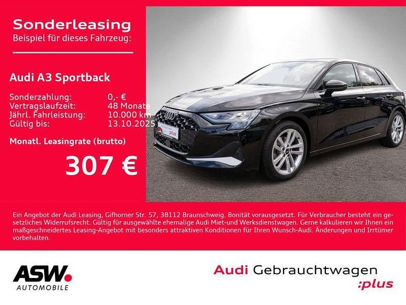 Mythosschwarz metallic Gebraucht 2024 Audi A3 Advanced Plus Limousine | 30.830 € - Bild 1/4