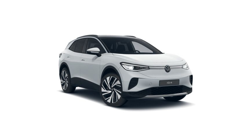 Gletscherweiß metallic schwarz Gebraucht 2024 VW ID.4 Pro SUV | 45.041 € - Bild 1/4