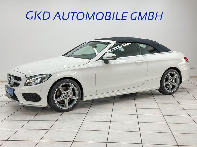 Weiß Gebraucht 2017 Mercedes C180 AMG line Cabrio | 26.990 € (Fairer Preis) - Bild 1/4
