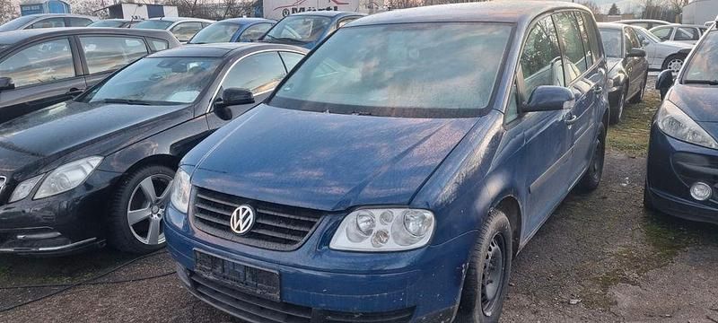 Blau Gebraucht 2003 VW Touran Basis Van / Kleinbus | 799 € (Guter Preis) - Bild 1/4